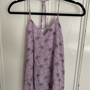 Lavender floral print tank